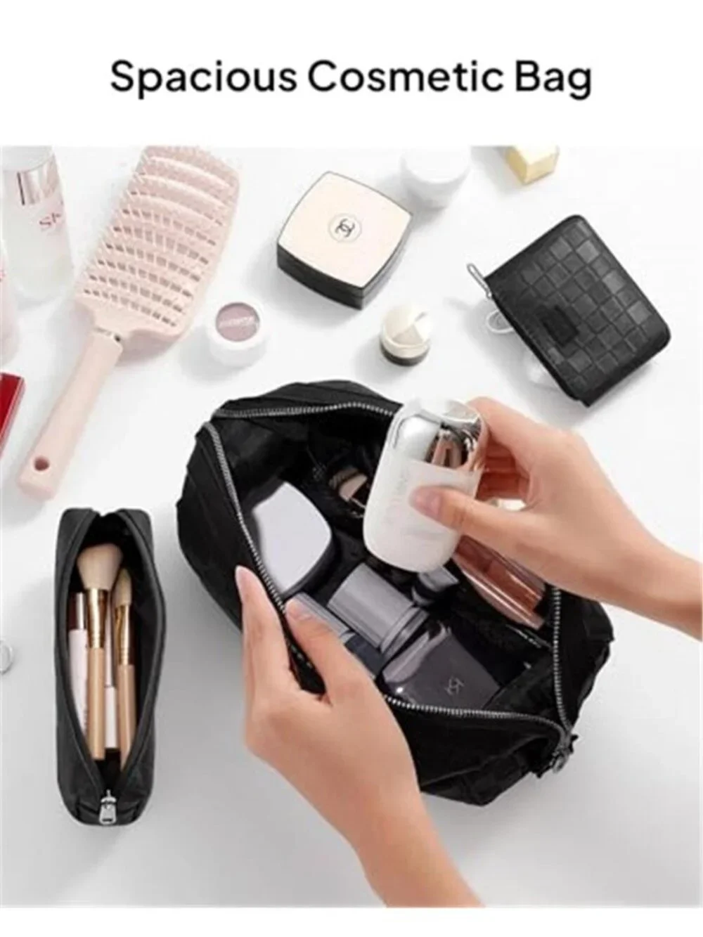 Travel Makeup Bag Cosmetic Bags for Women 3 Pcs Set Make Up Toiletry